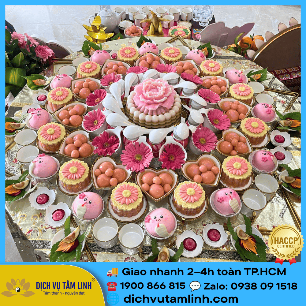 Mâm Cúng Đầy Tháng Bé Gái Trọn Gói