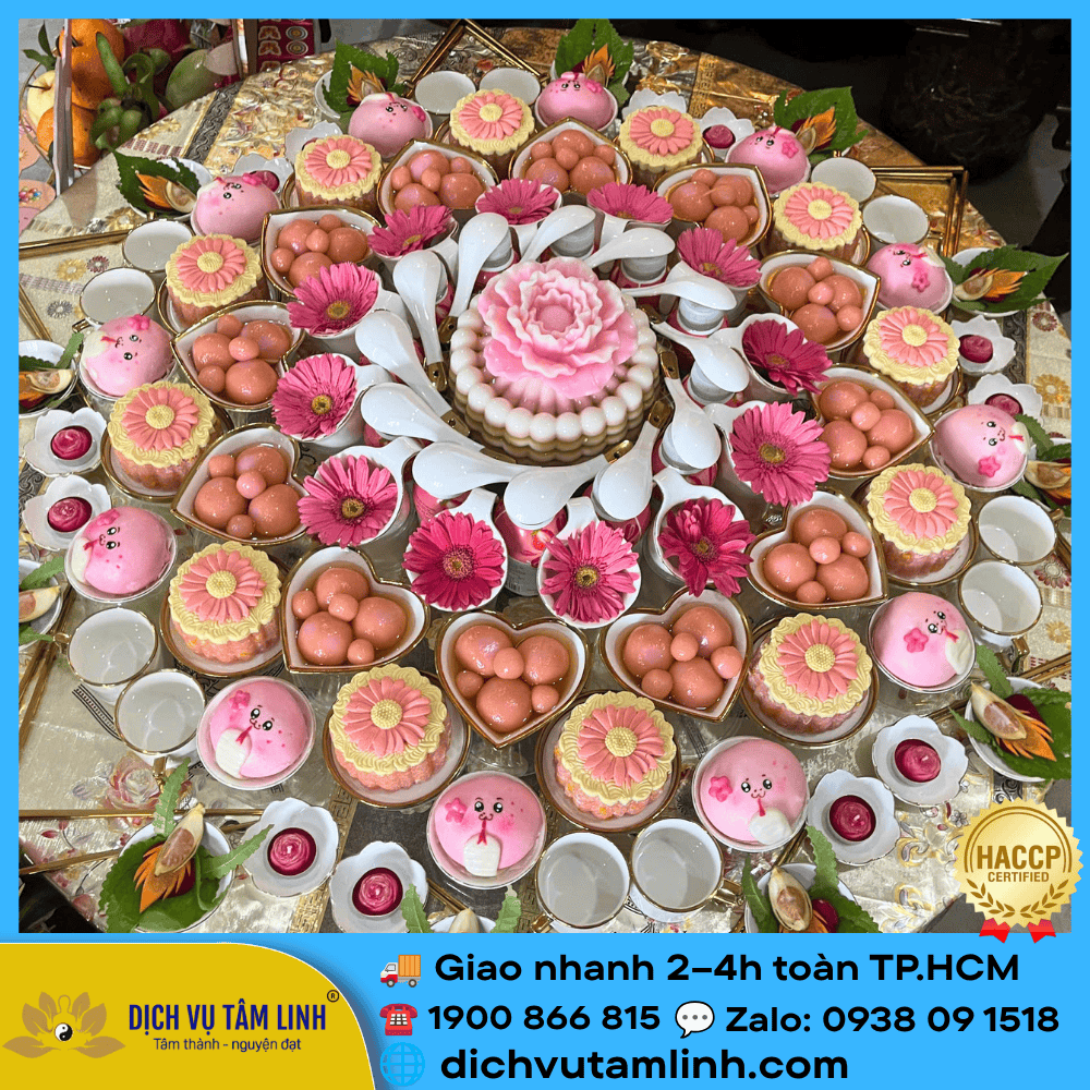 Mâm Cúng Đầy Tháng Bé Gái Trọn Gói
