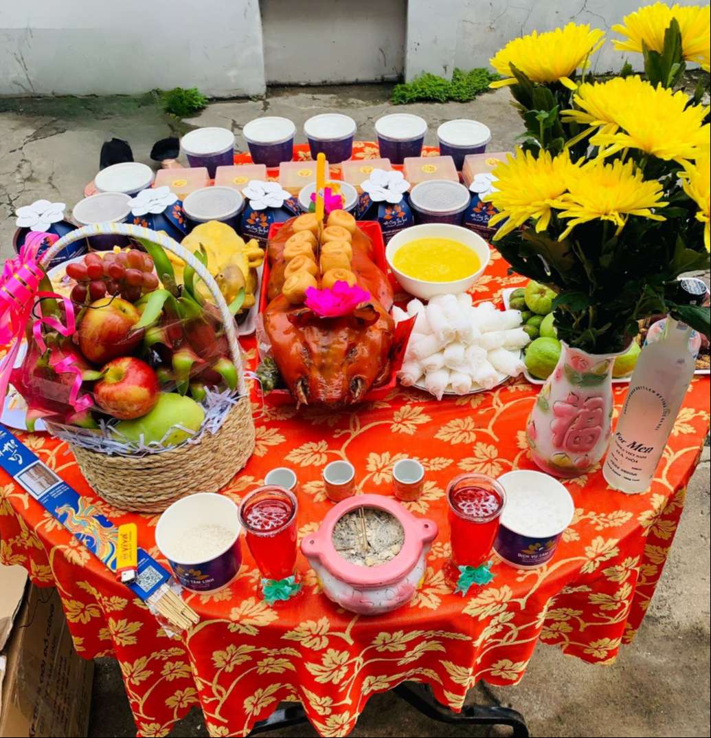 Mâm Cúng Cô Hồn Cao Cấp trọn gói chỉnh chu nhiều lễ vật tại TP.HCM