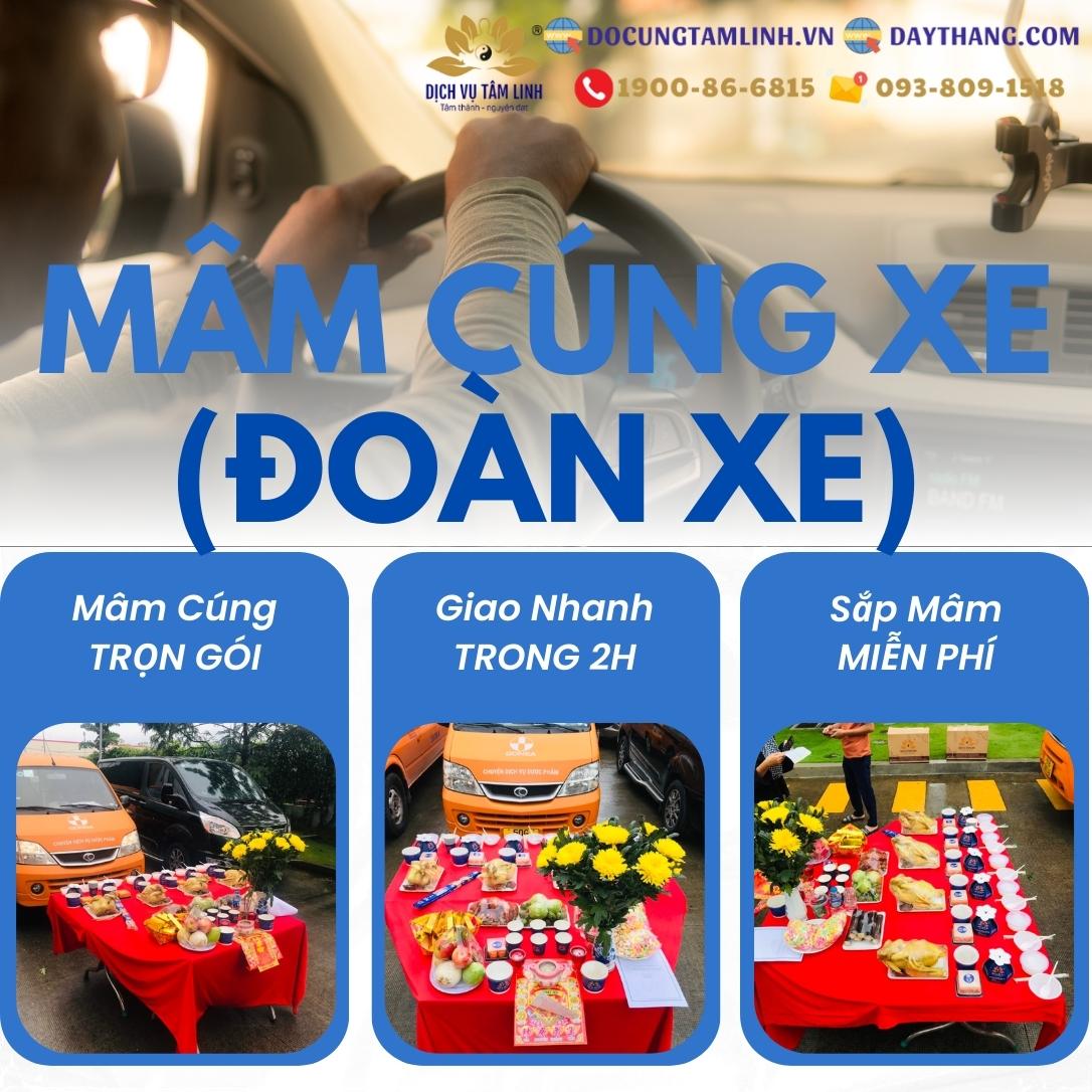 Mâm cúng đội xe công ty trọn gói TP.HCM chuẩn nghi thức