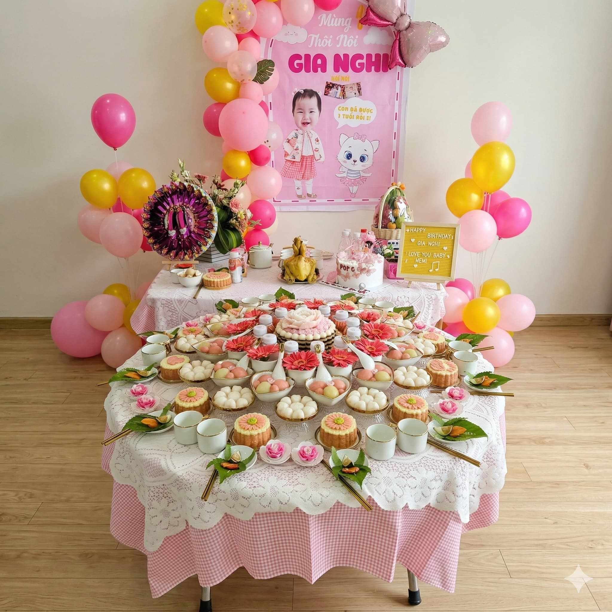 Mâm Cúng Thôi Nôi Bé Gái Trọn Gói