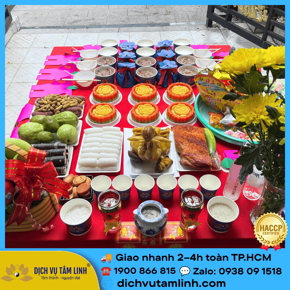 Mâm Cúng Cô Hồn Mặn Thịnh Soạn – Phù Hợp Cửa Hàng, Công Ty