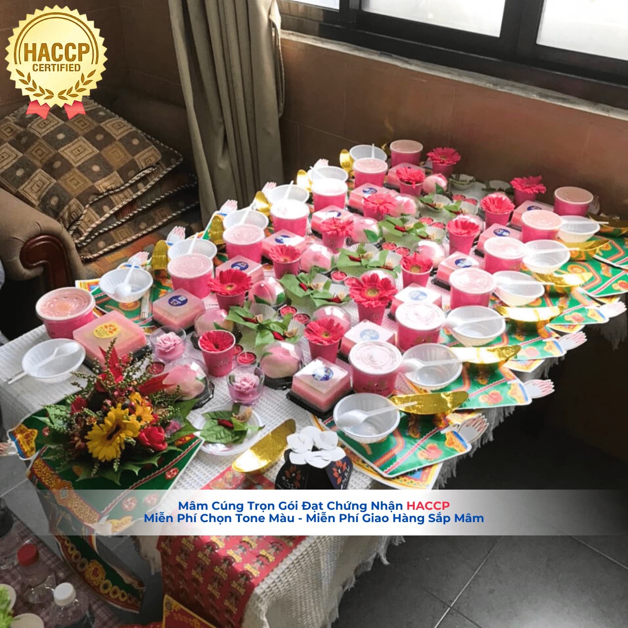 mâm cúng đầy tháng bé gái trọn gói TP.HCM chuẩn lễ đầy đủ