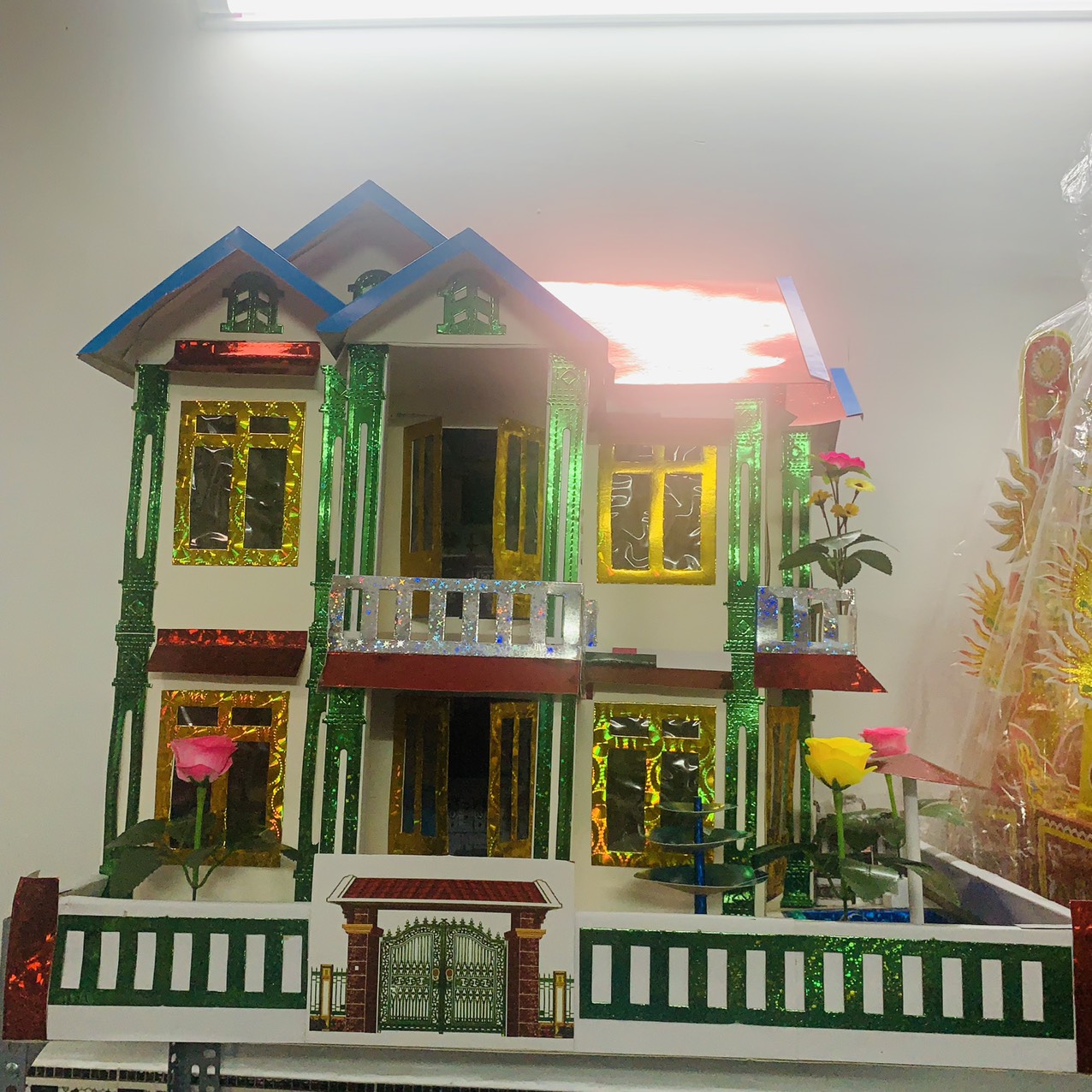 Biệt thự sân vườn mini vàng mã VIP12 (Mẫu làm thủ công, sang trọng, đẹp)