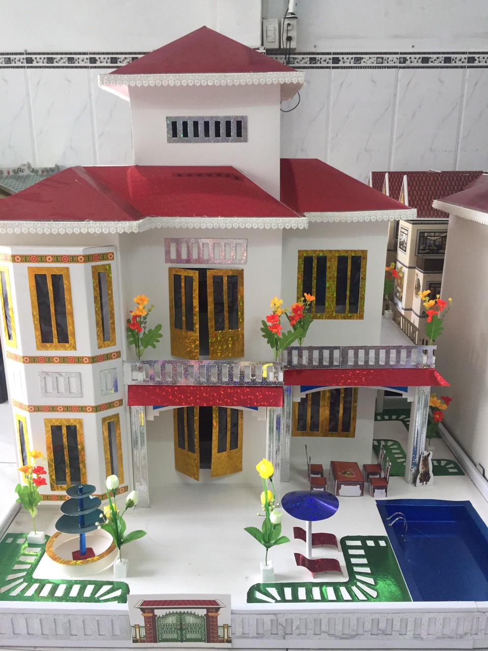 Chi tiết ban công và sân vườn biệt thự vàng mã VIP15 Luxury