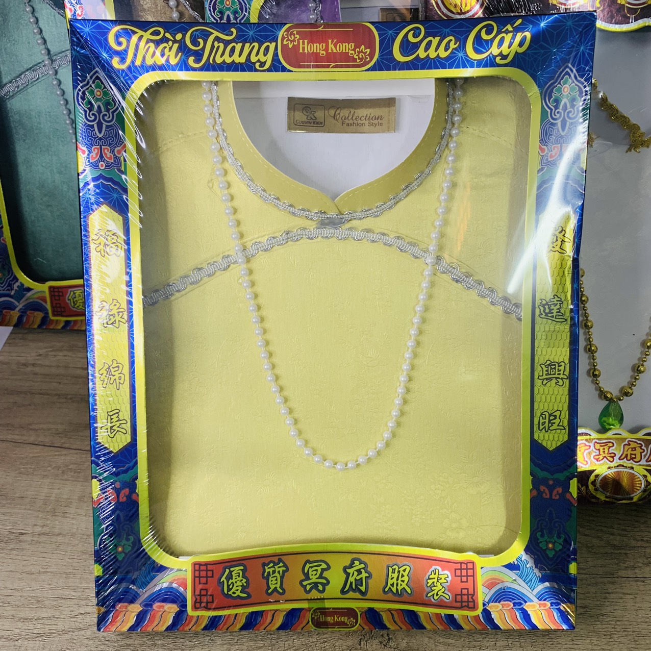 Bộ áo bà ba vàng mã cao cấp mẫu mới in nhũ gấm sắc nét tphcm