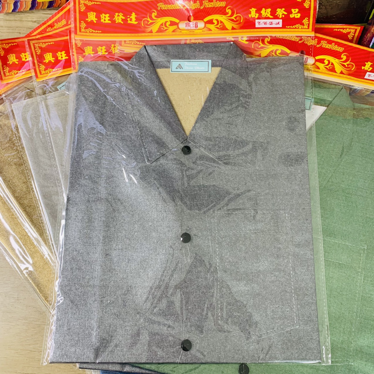 Trọn bộ áo sơ mi nam vàng mã cao cấp dâng cúng tổ tiên