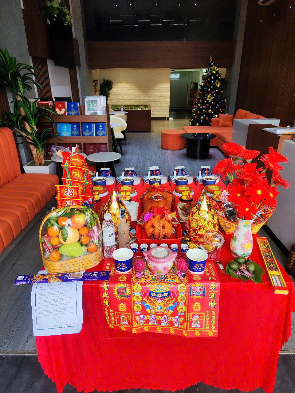 Mâm cúng khai trương đầy đủ trọn gói sang trọng tại TP.HCM