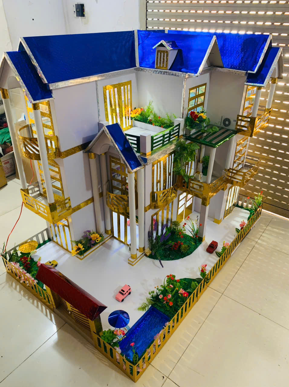 Phối cảnh biệt thự vàng mã VIP21 từ mặt bên