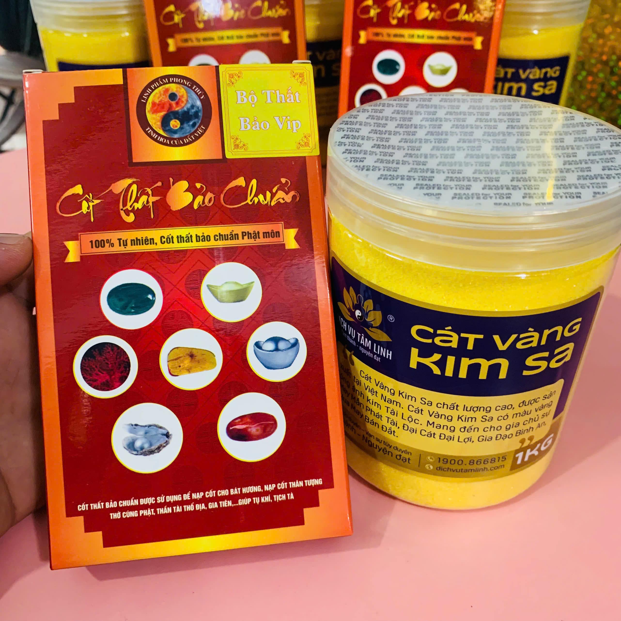 Combo Thay Cát Cuối Năm Cao Cấp (Gồm: Bộ Thất Bảo Cao Cấp + Cát Kim Sa)