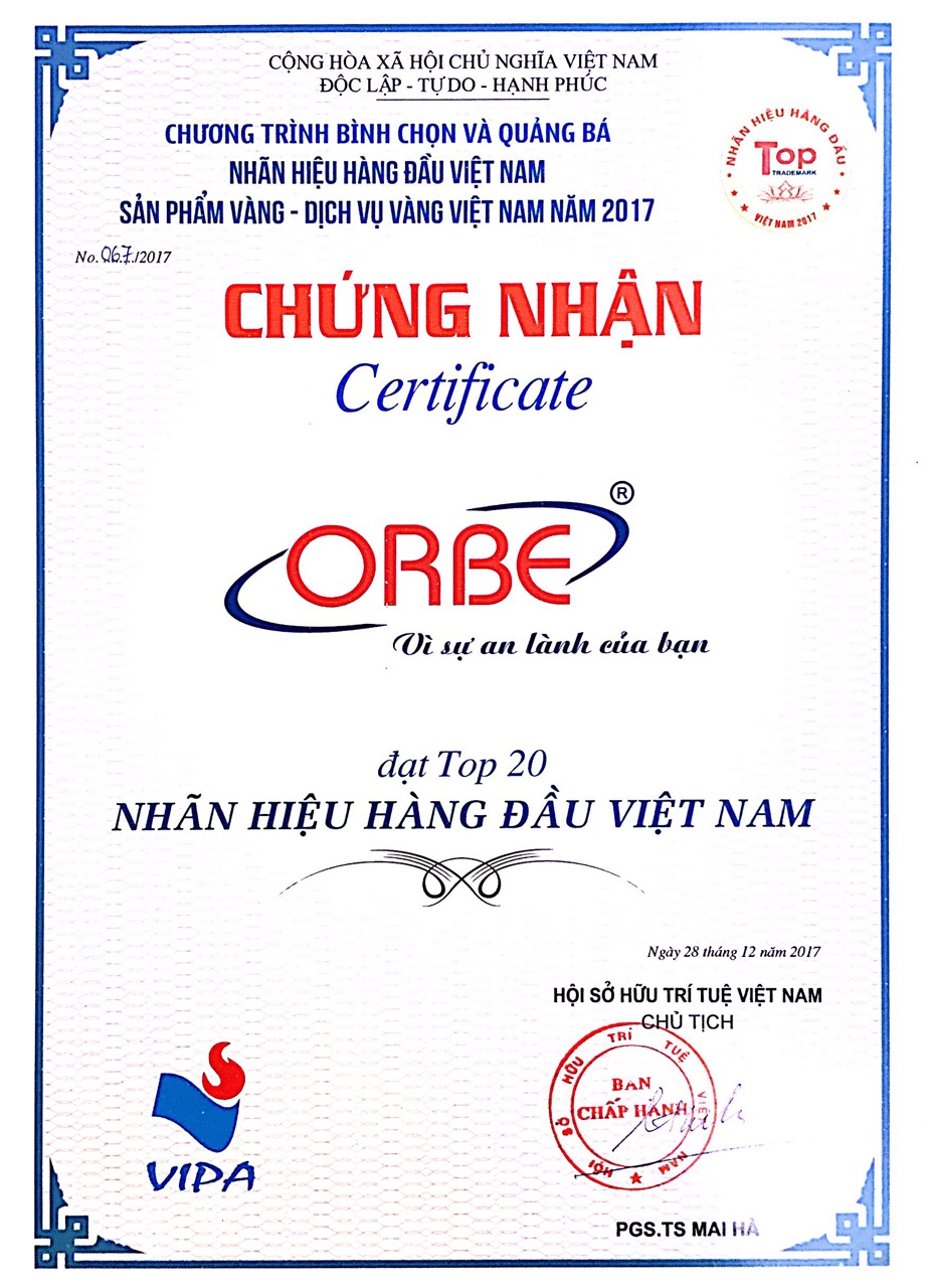 ORBE THAM DỰ CHƯƠNG TRÌNH BÌNH CHỌN VÀ QUẢNG BÁ NHÃN HIỆU HÀNG ĐẦU VIỆT NAM SẢN PHẨM VÀNG - DỊCH VỤ VÀNG VIỆT NAM 2017