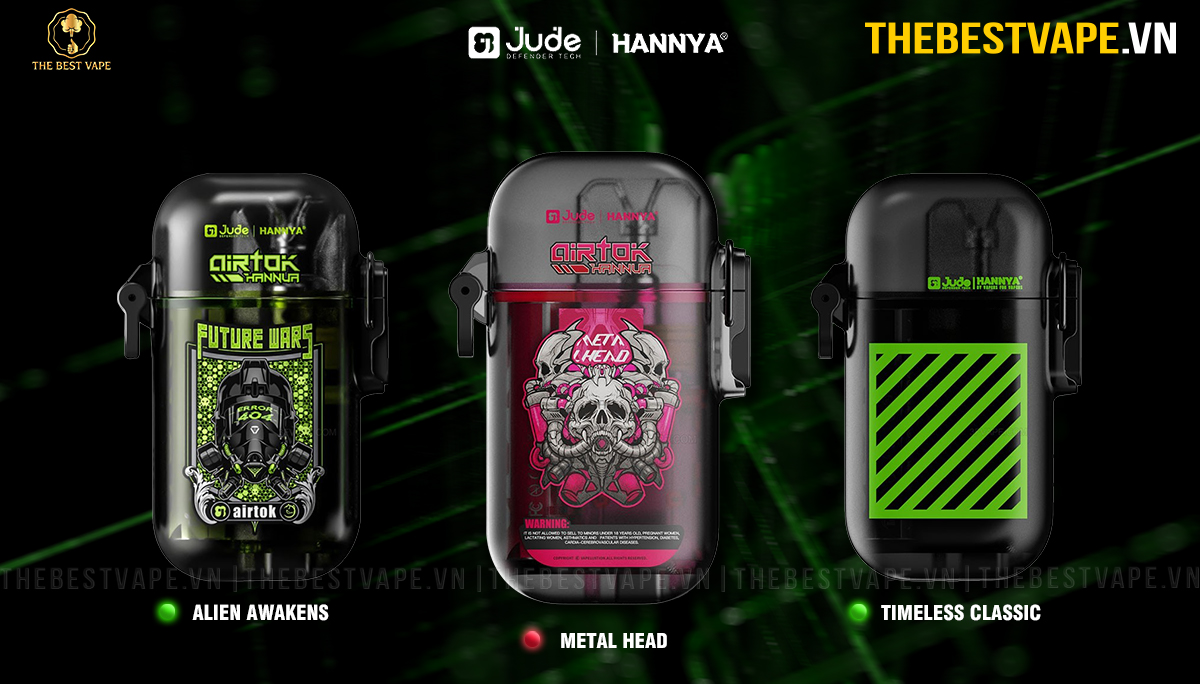 Vapelustion - HANNYA AIRTOK ( Black Version ) - Pod Kit  phiên bản màu sắc đặc biệt