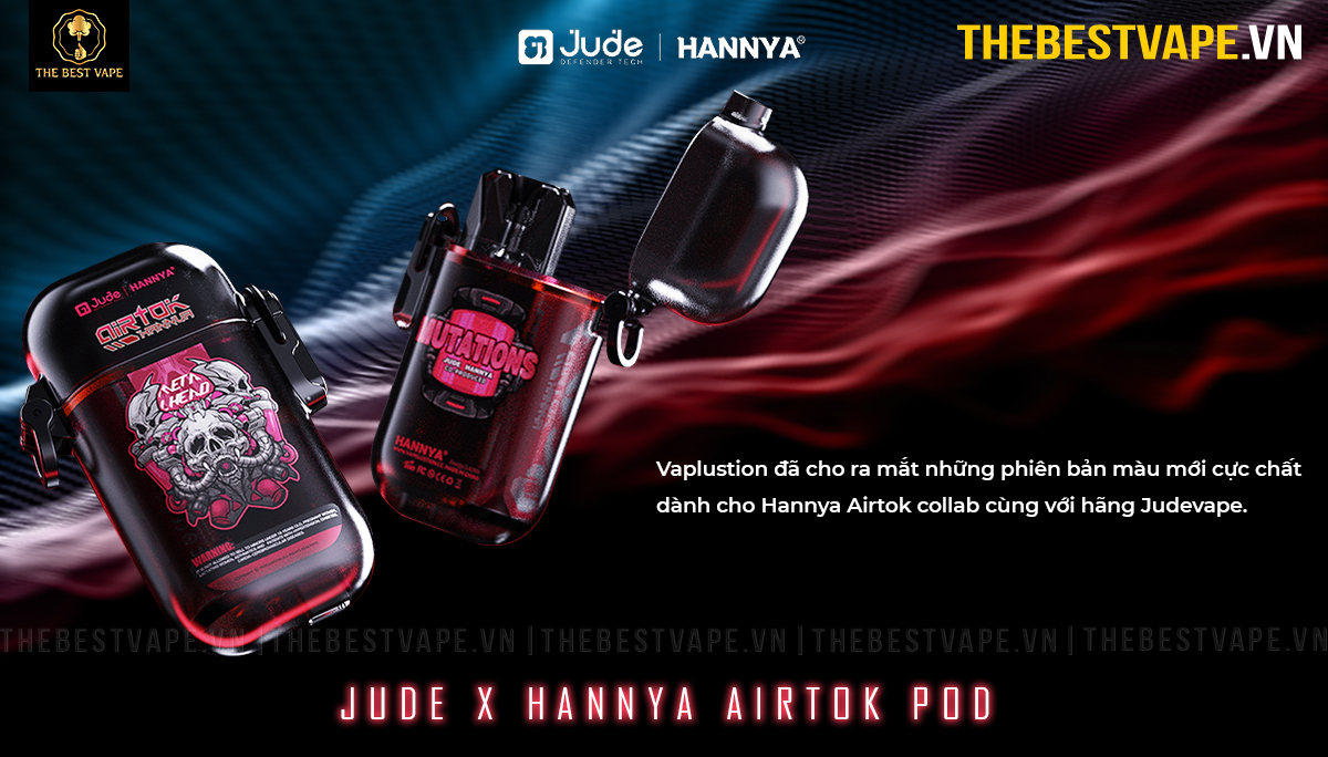 Vapelustion - HANNYA AIRTOK ( Black Version ) - Pod Kit  chính hãng giá rẻ