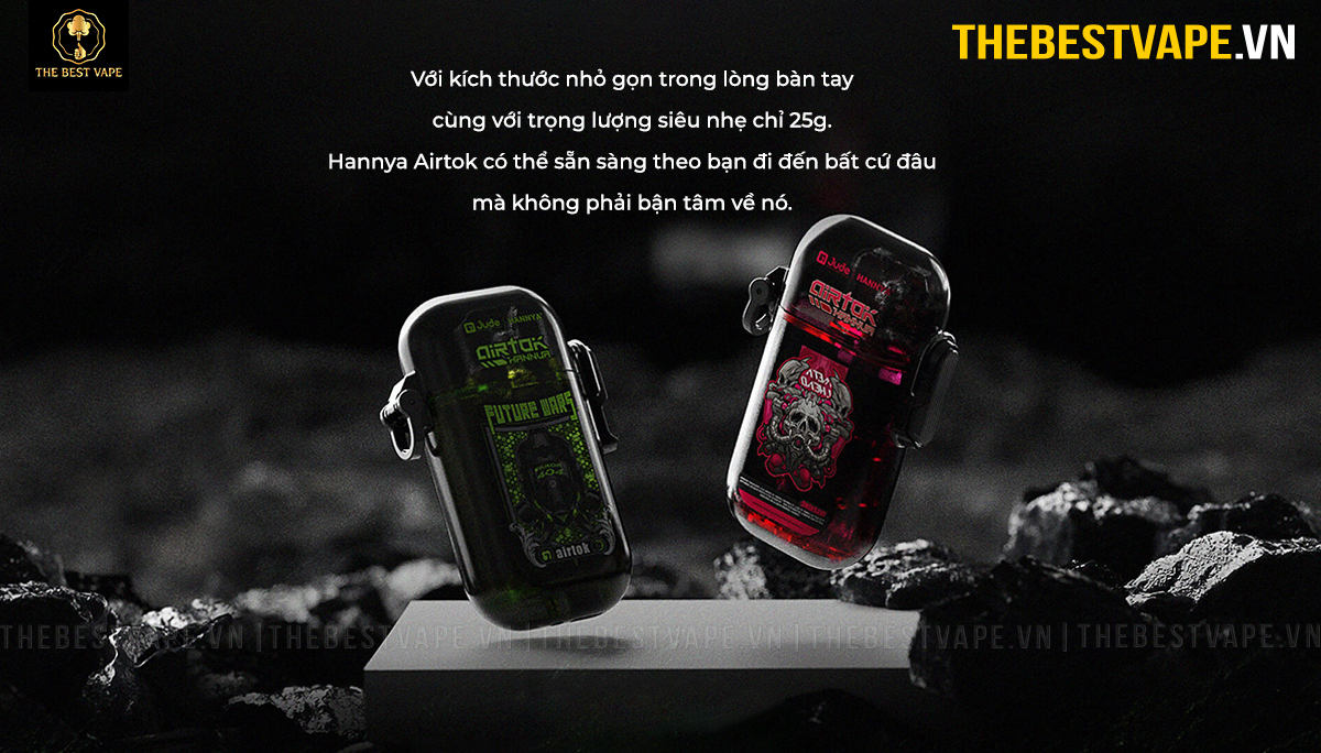 Vapelustion - HANNYA AIRTOK ( Black Version ) - Pod Kit  vô cùng nhỏ gọn 