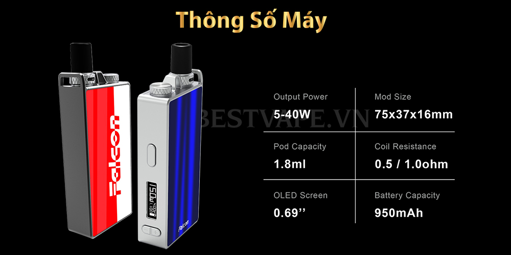 Mua bán pod system  Falcon Kit  vape giá rẻ nhất HCM Ovanty chính hãng