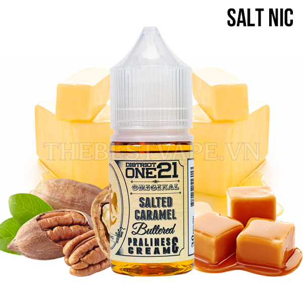 District One 21 - SALTED CARAMEL ( Quả Hồ Đào Bơ Caramel Muối ) - Salt Nicotine