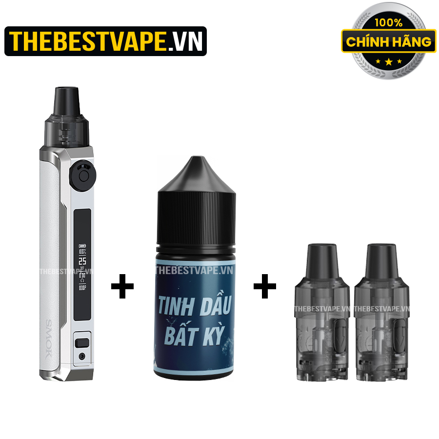 Combo ( Rpm25w ) +( 1 salt nic tự chọn ) + ( 2 Empty Cartridge )