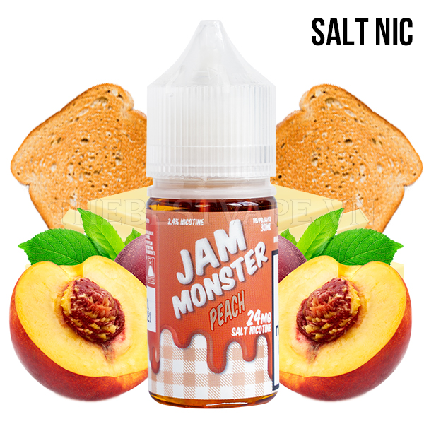 Monster Vape Labs ( Jam Monster ) - PEACH ( Bánh Mứt Đào ) - Salt Nicotine