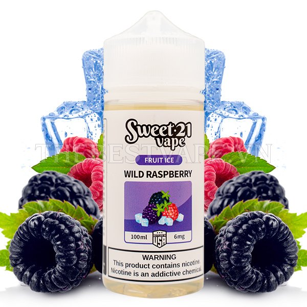 Sweet21 ( Fruit ice ) - WILD RASPBERRY ( Mâm Xôi Đen Mâm Xôi Đỏ Lạnh ) - Freebase