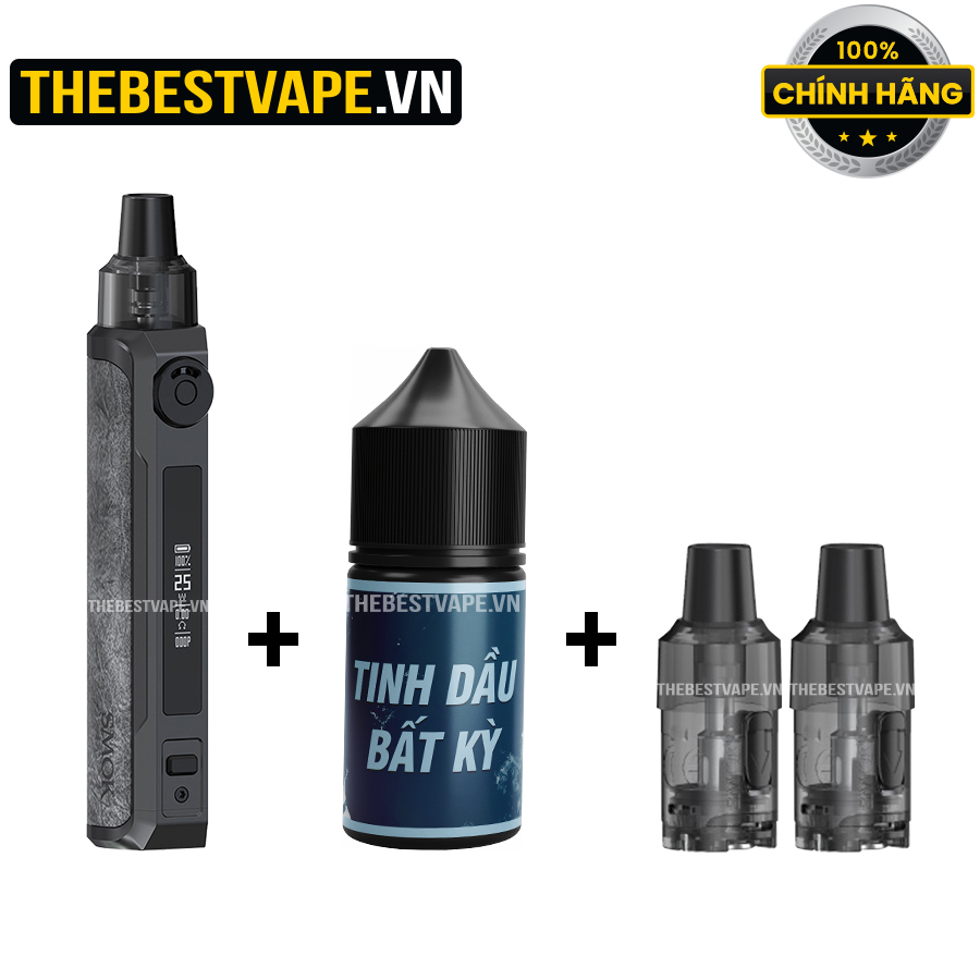 Combo ( Rpm25w ) +( 1 salt nic tự chọn ) + ( 2 Empty Cartridge )