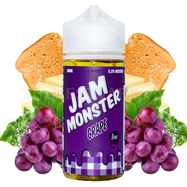 Monster Vape Labs ( Jam Monster ) - GRAPE ( Bánh Mứt Nho ) - Freebase