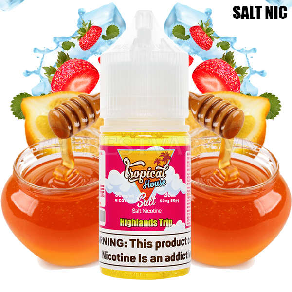 Tropical House - HIGHLANDS TRIP ICED ( Dâu Chanh Mật Ong Lạnh ) - Salt Nicotine