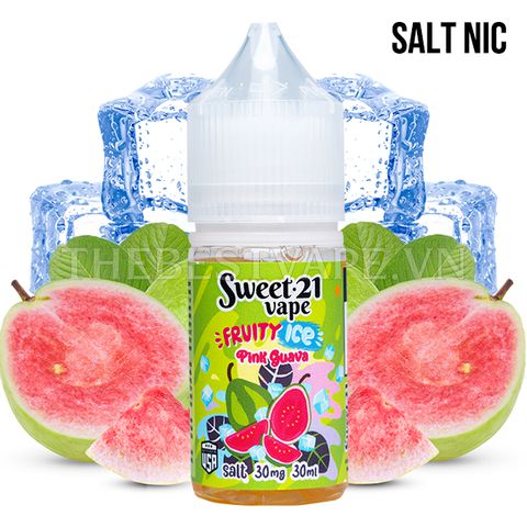 Sweet21 ( Fruit ice ) - FRUIT ICE PINK GUAVA ( Ổi Xá Lị Lạnh ) - Salt Nicotine