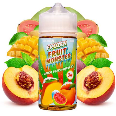 Monster Vape Labs ( Frozen Fruit ) - MANGO PEACH GUAVA ( Đào Xoài Ổi Đỏ Lạnh ) - Freebase