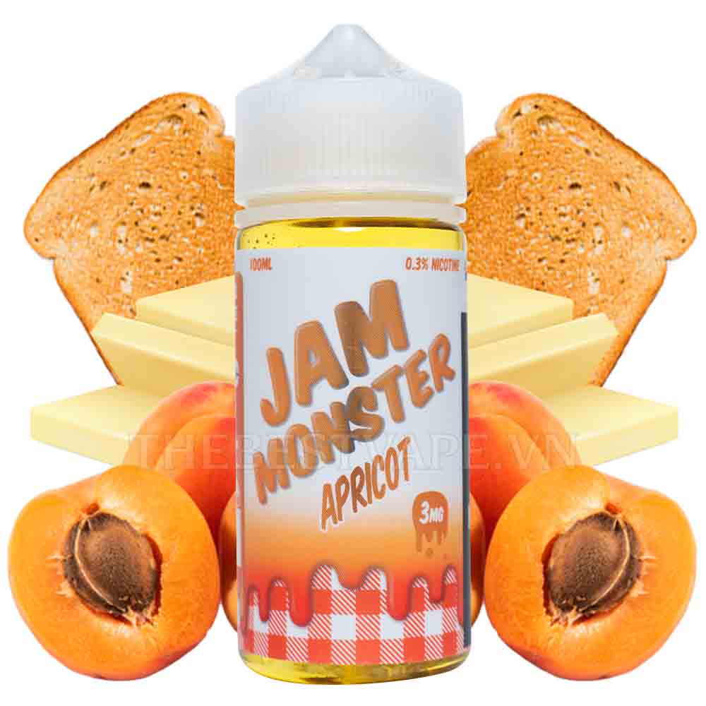 Monster Vape Labs ( Jam Monster ) - APRICOT ( Bánh Mứt Mơ ) - Freebase