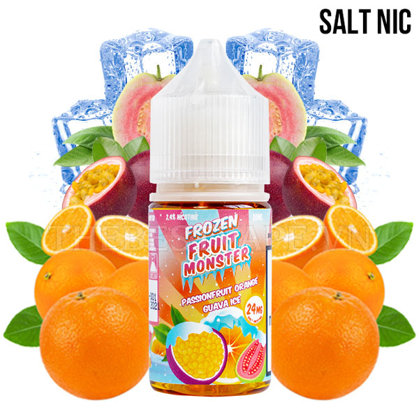 Monster Vape Labs ( Frozen Fruit ) - PASSIONFRUIT ORANGE GUAVA ICE ( Chanh Dây Cam Ổi Lạnh ) - Salt Nicotine