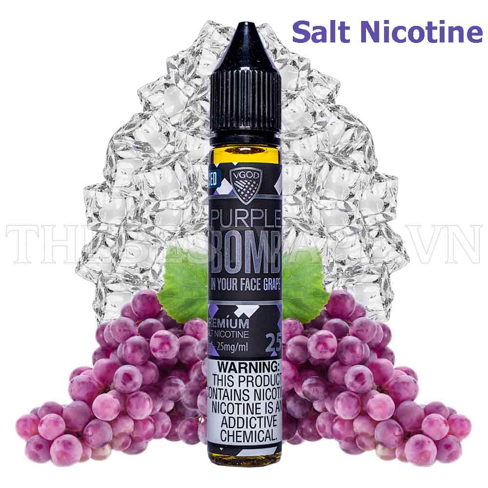 Tinh dầu vape mỹ Salt Nicotine Iced Purple Bomb 30ml - VGOD