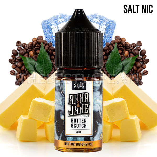 Anna Jane - BUTTER SCOTCH ( Bơ cà phê đá lạnh ) - Salt Nicotine
