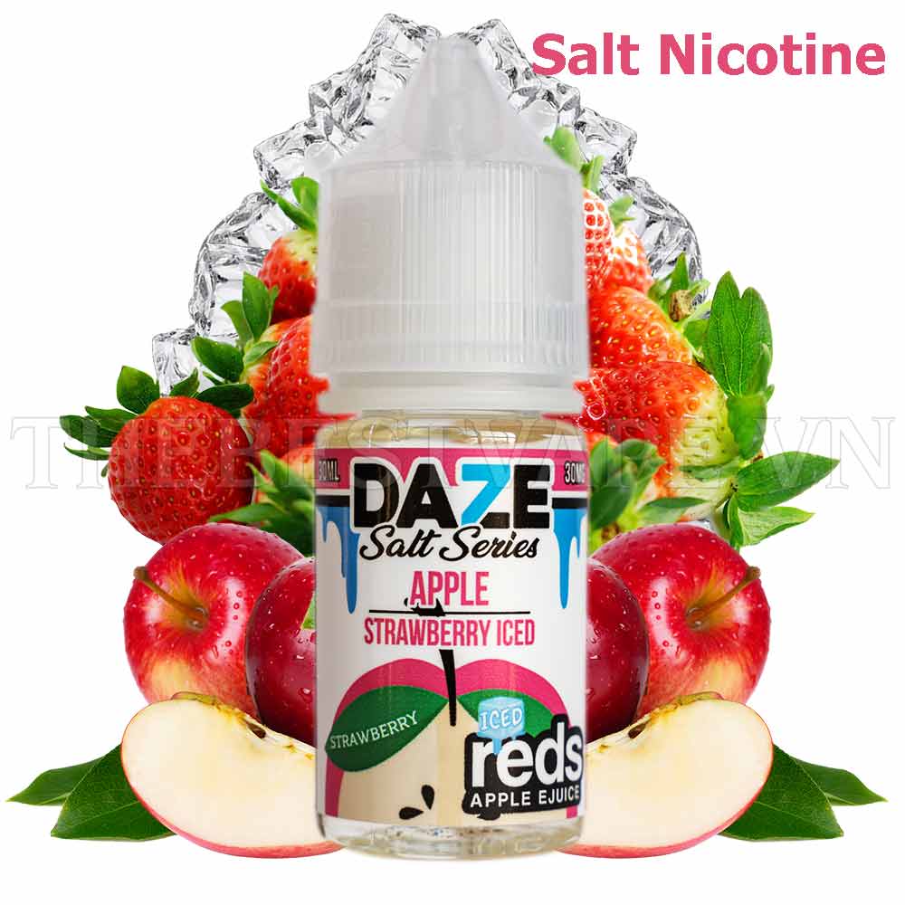 7 Daze MFG ( Reds Apple ) - STRAWBERRY ICED ( Táo Dâu Lạnh ) - Salt Nicotine