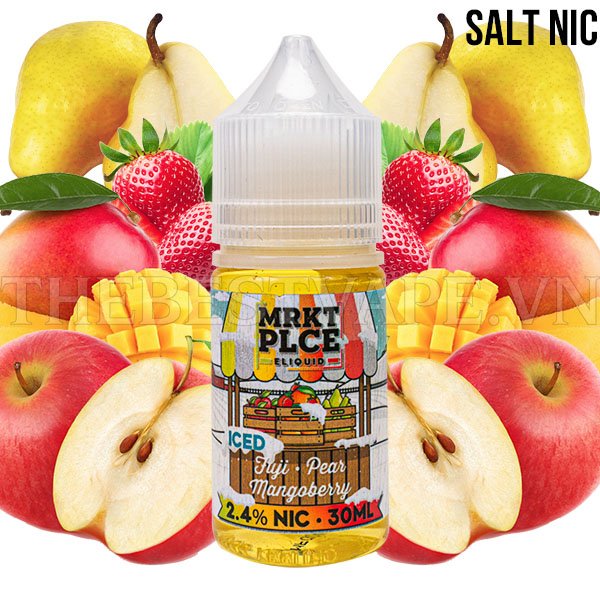 Mrkt Plce - FUJI PEAR MANGOBERRY ( Táo đỏ Lê Xoài Dâu Tây ) - Salt Nicotine