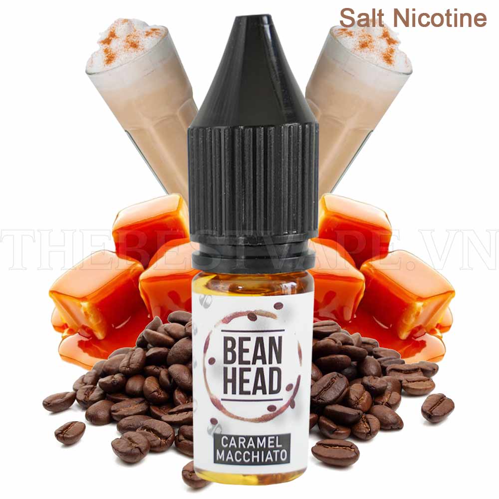 Tinh dầu vape malaysia salt nicotine Tobaco Caramel BeanHead 10ml