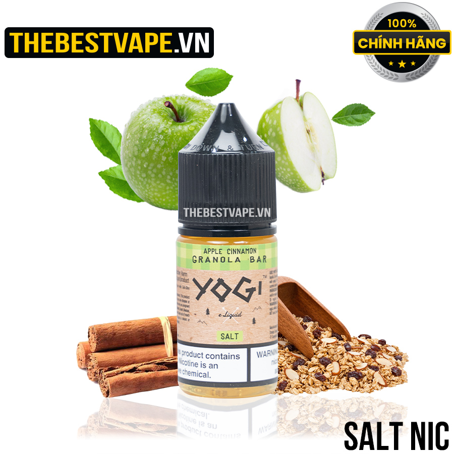 Yogi ( Granola Bar )- APPLE CINAMON ( Ngũ Cốc Táo Xanh Cam Quế ) - Salt Nicotine