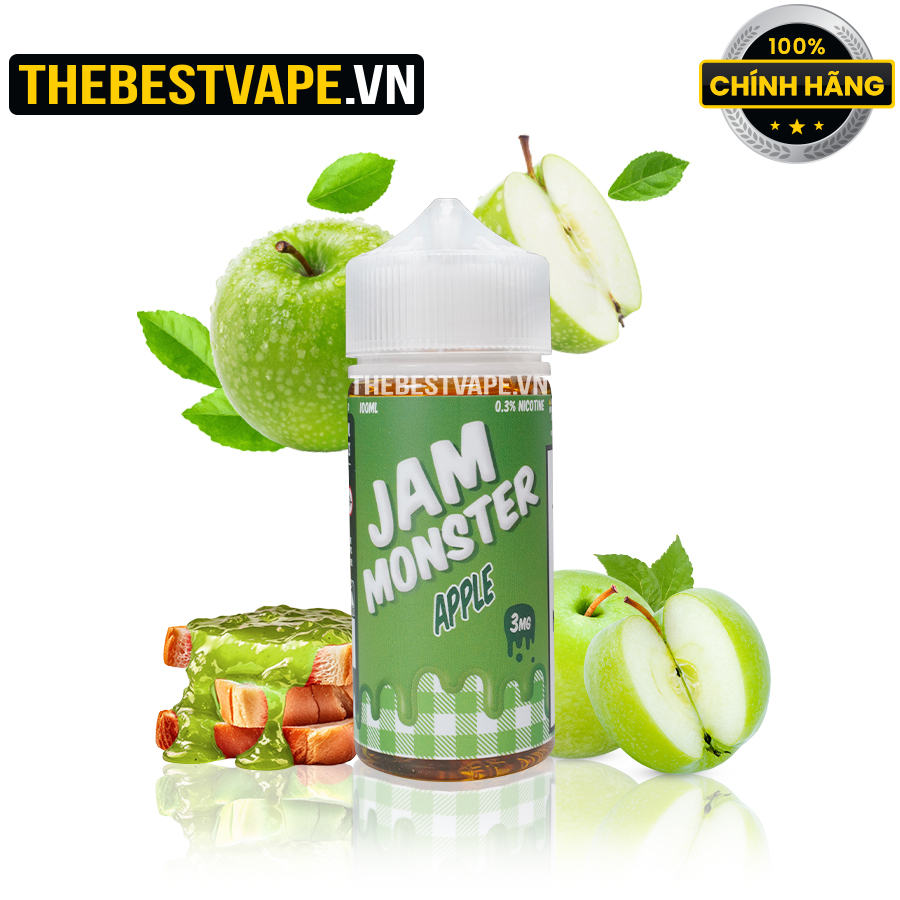 Monster Vape Labs ( Jam Monster ) - APPLE ( Mứt Táo Xanh ) - Freebase