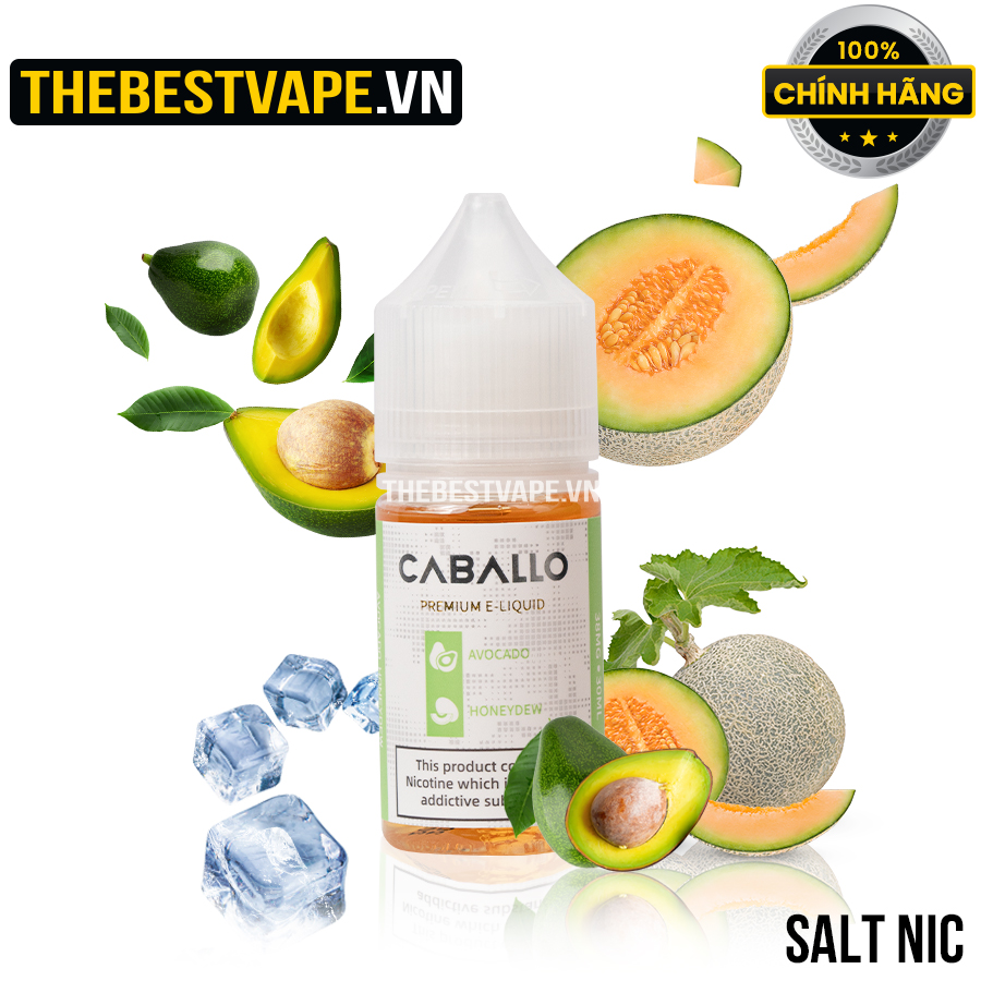 Caballo - AVOCADO HONEYDEW ( Dưa Lưới Bơ Lạnh ) - Salt Nicotine
