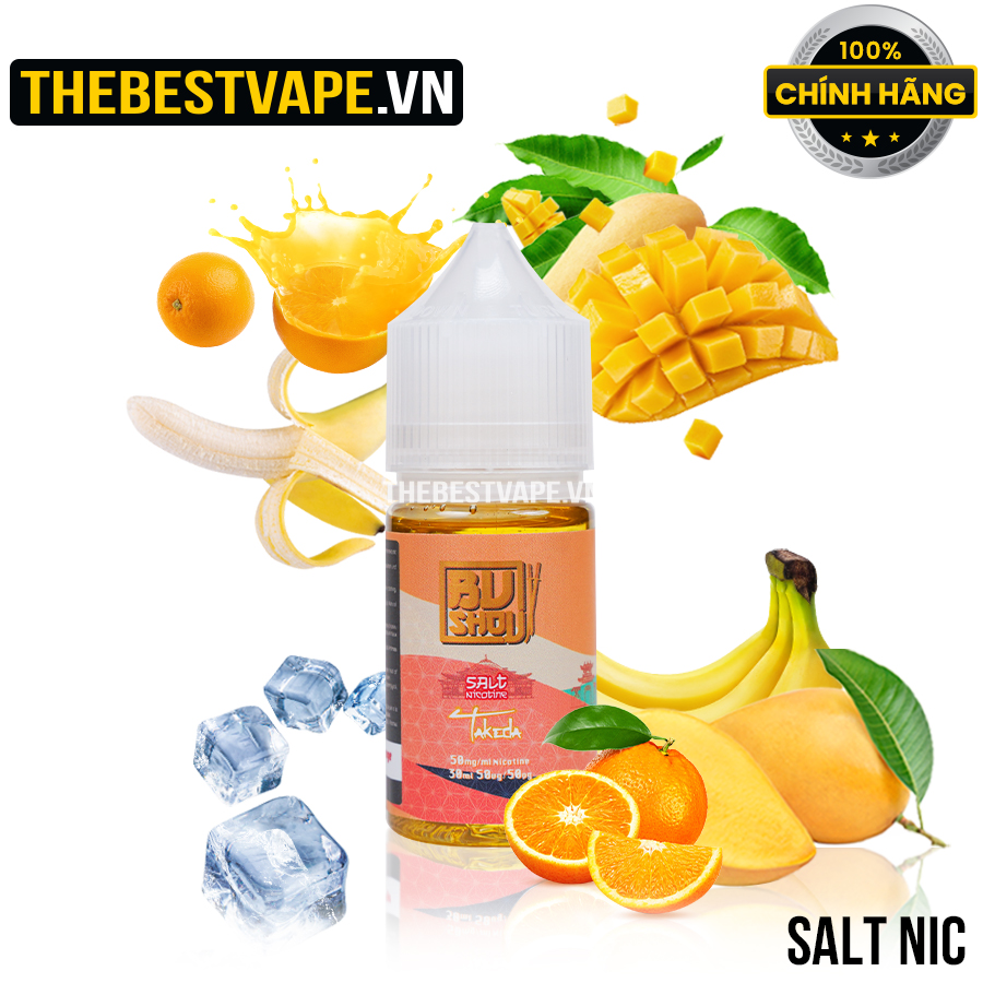 Bushou - BANANA MANGO ORANGE ( Chuối Xoài Cam Lạnh ) - Salt Nicotine