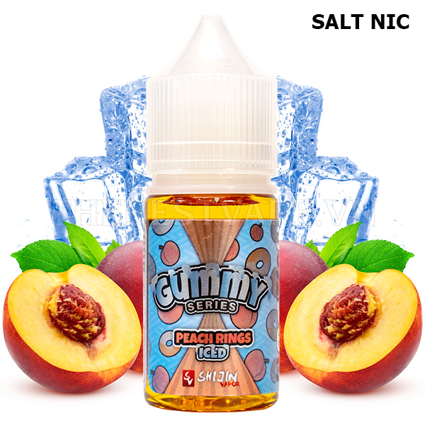 Gummy - PEACH RINGICE ( Đào Lạnh ) - Salt Nicotine