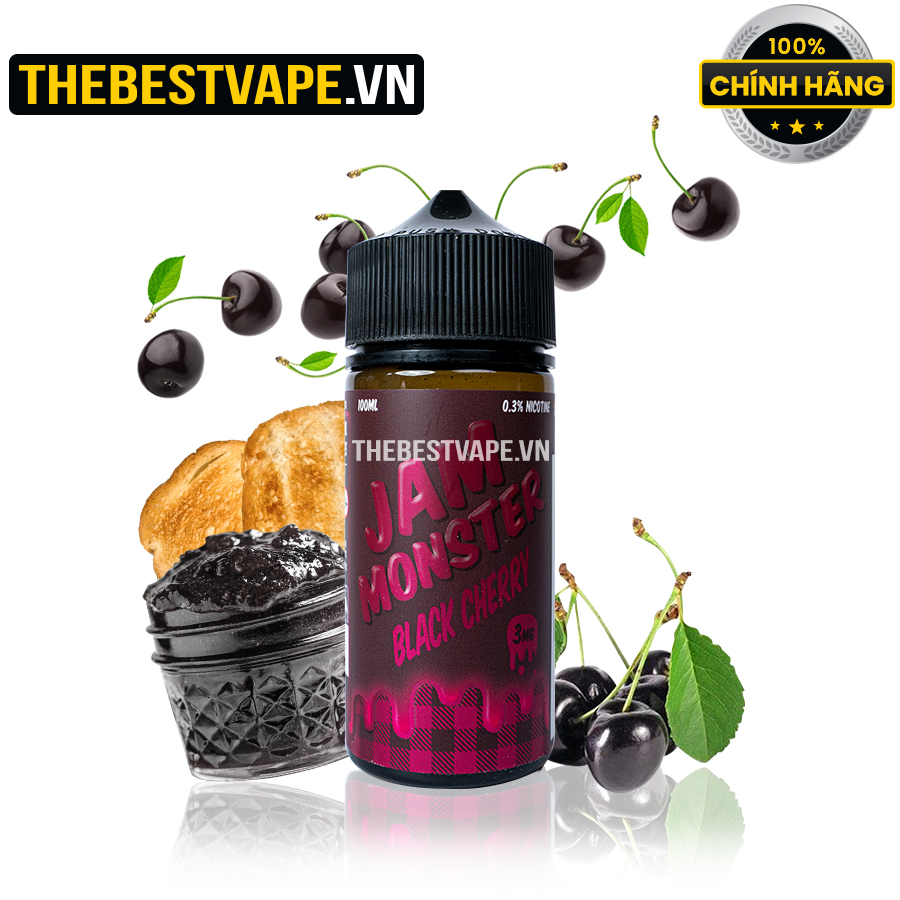 Monster Vape Labs ( Jam Monster ) - BLACK CHERRY ( Bánh Mứt Cherry Đen ) - Freebase