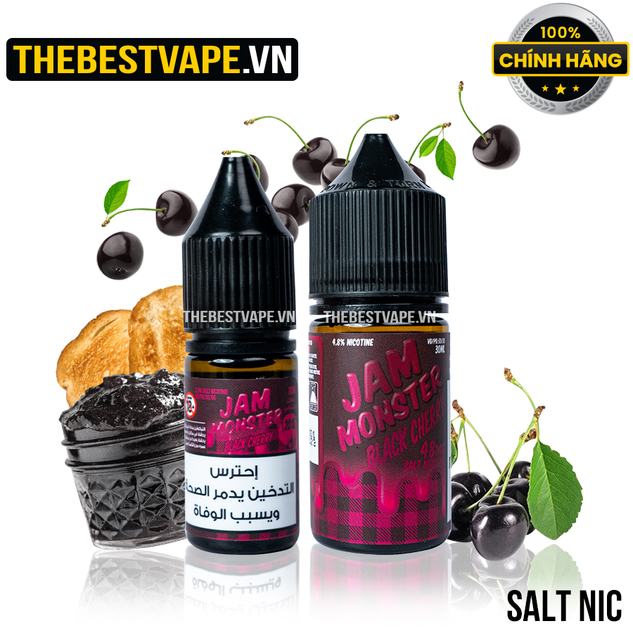 Monster Vape Labs ( Jam Monster ) - BLACK CHERRY ( Bánh Mứt Cherry Đen ) - Salt Nicotine