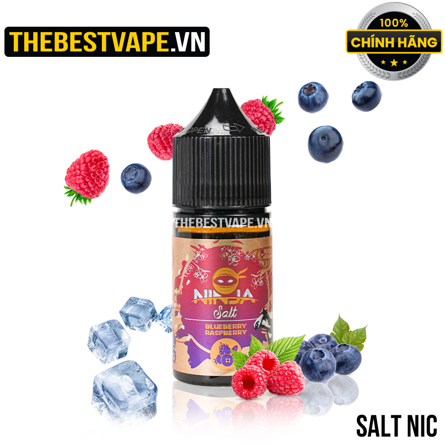 Ninja - BLUEBERRY RASPBERRY ( Việt Quất Dâu Tằm Lạnh ) - Salt Nicotine