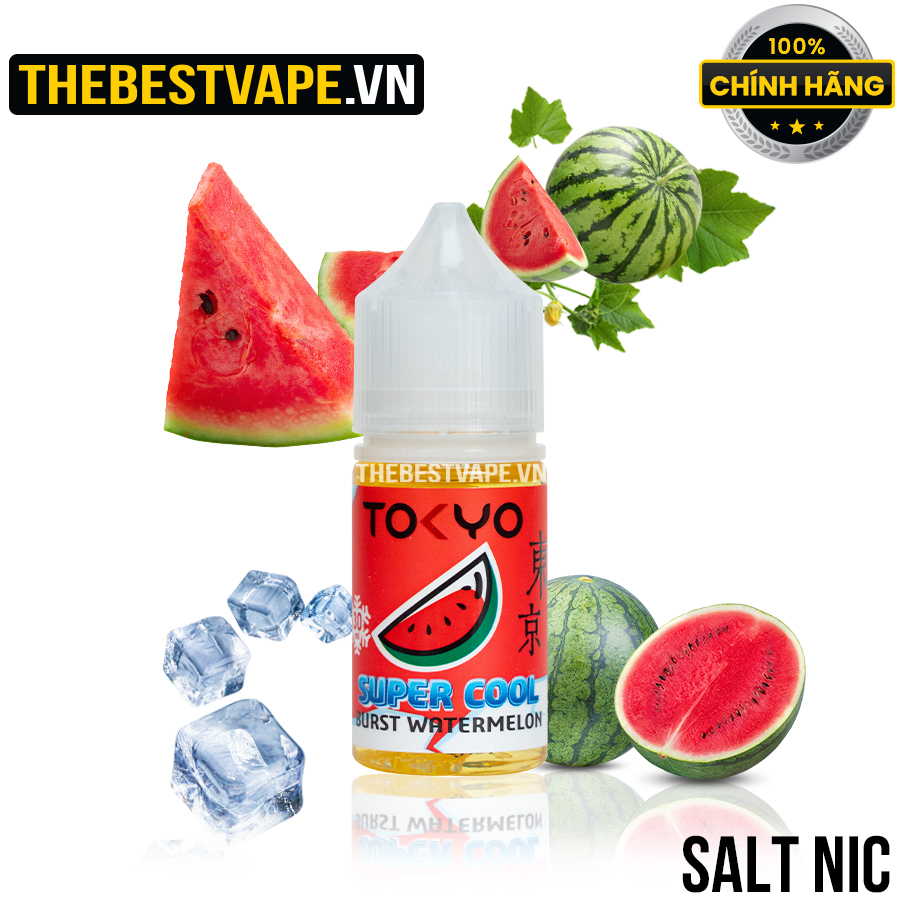 Tokyo ( Super Cool ) - BURST WATERMELON ( Dưa Hấu Siêu  Lạnh ) - Salt Nicotine