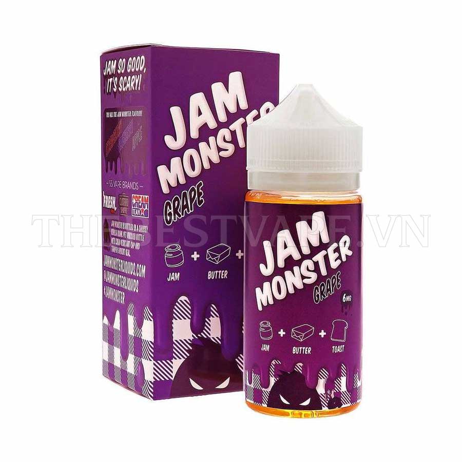 Monster Vape Labs ( Jam Monster ) - GRAPE ( Bánh Mứt Nho ) - Salt Nicotine