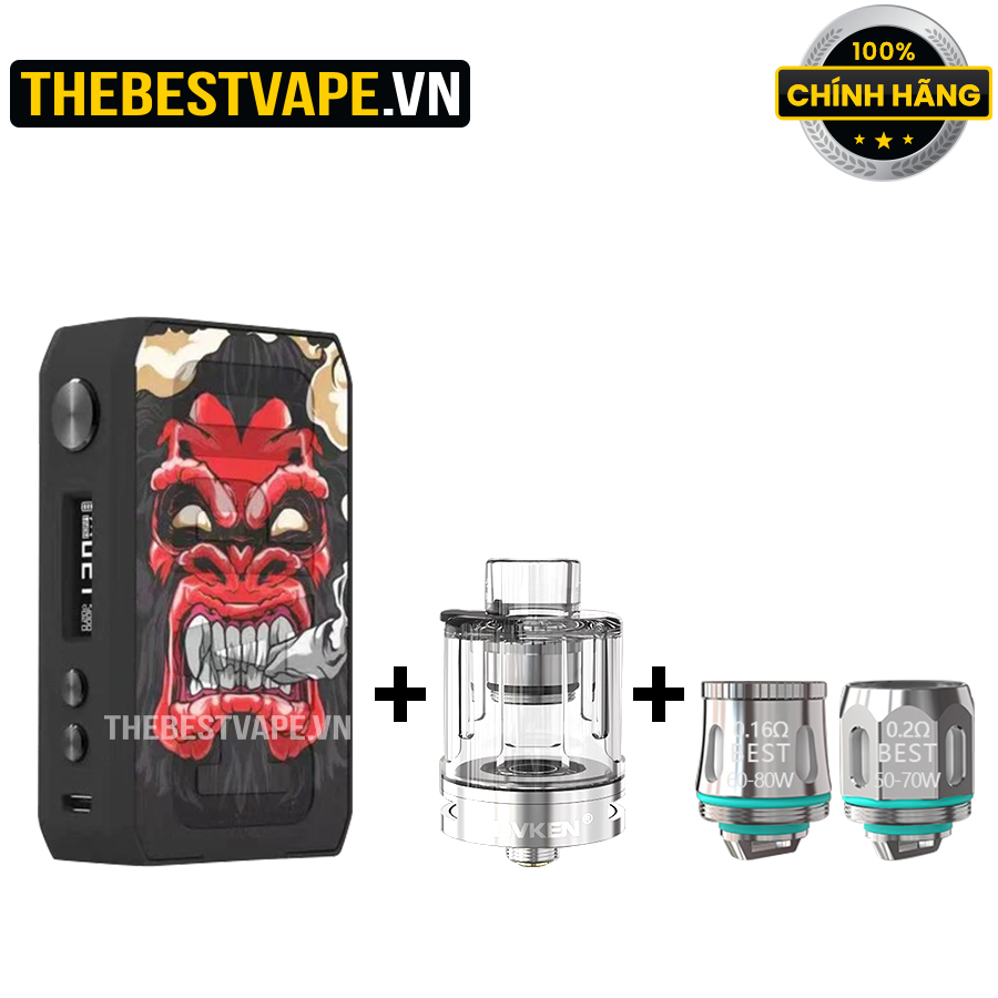 Combo ( 1 Ijoy CIGPET CAPO 126w ) + ( 1 Barra Tank with 2 coil )