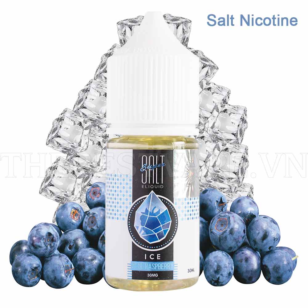 Tinh dầu vape Salt Nicotine BlueRaspberry ice Super Salt 30ml