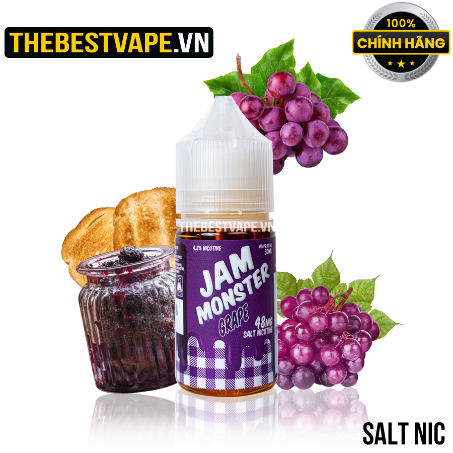 Monster Vape Labs ( Jam Monster ) - GRAPE ( Bánh Mứt Nho ) - Salt Nicotine