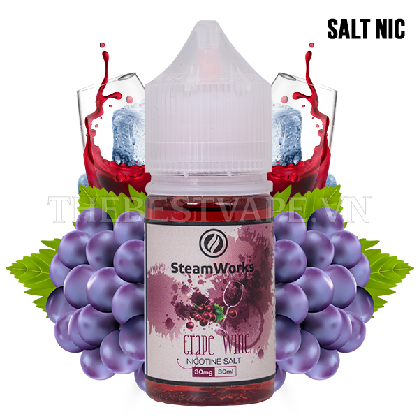 Steam Works - GRAPE WINE ( Rượu Vang Nho Lạnh ) - Salt Nicotine