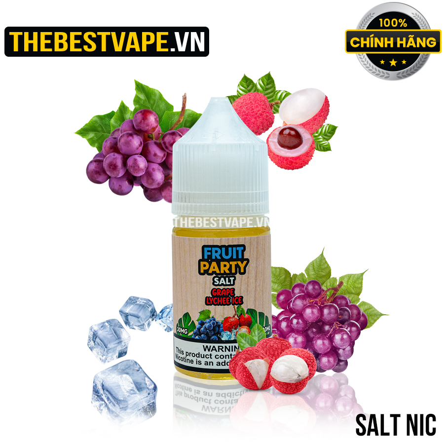 Fruit Party - GRAPE LYCHEE ( Nho Vải Lạnh ) - Salt Nicotine